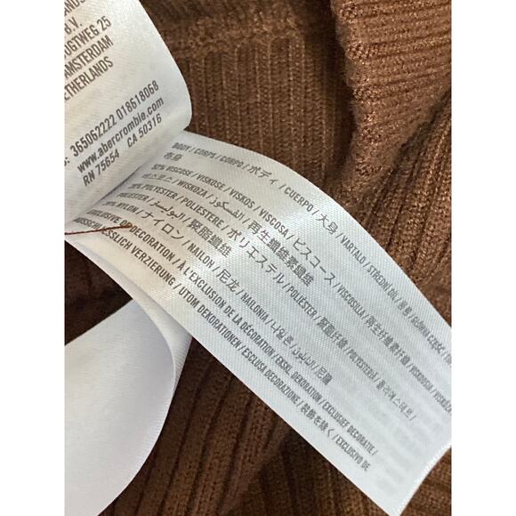 Social Tourist Women's Brown Ribbed High Waist Slit Midi Knit Pencil Skirt Sz S - Picture 5 of 5